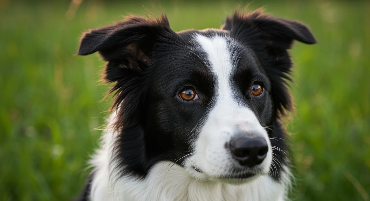 Un chien couché sur un tapis de salon, oreilles dressées vers la fenêtre